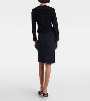 Cardigan Astrid 24 aus Veloursleder | Stouls