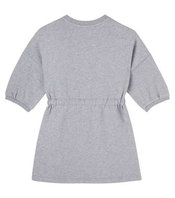 Logo cotton fleece dress | Chloé Kids