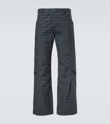 Pantaloni Kraner a gamba larga in misto cotone a quadri | Kiko Kostadinov