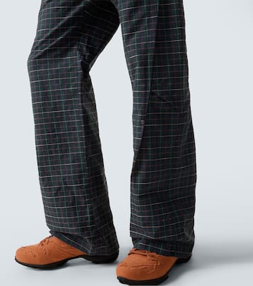 Pantaloni Kraner a gamba larga in misto cotone a quadri | Kiko Kostadinov