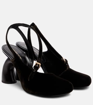Slingback-Pumps 95 aus Samt | Dries Van Noten