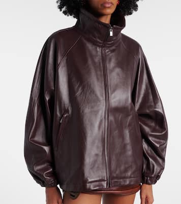 Oversize-Bomberjacke aus Leder | Magda Butrym