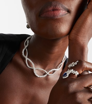 Halskette Y-Couture aus 18kt Weißgold (750/1000) mit Diamanten | Yeprem