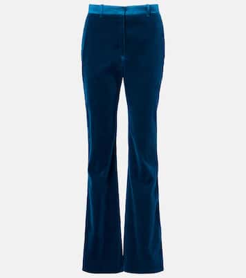 Cotton-blend velvet flared pants | Rabanne