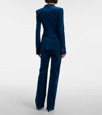 Cotton-blend velvet flared pants | Rabanne
