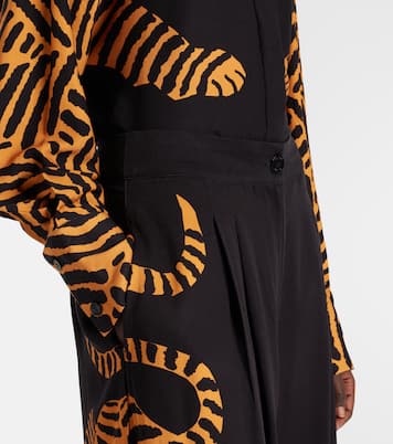 Black Tiger wide-leg pants | Farm Rio