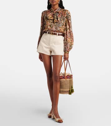VLogo Large embellished raffia bucket bag | Valentino Garavani