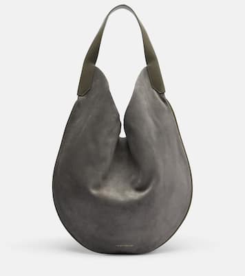 Soft Plié suede shoulder bag | Victoria Beckham