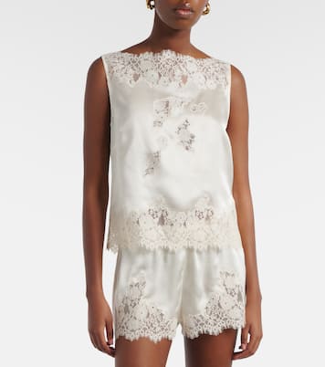Iona lace-trimmed silk shorts | Dôen