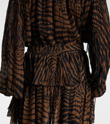 Asymmetric ruffled printed miniskirt | Blumarine