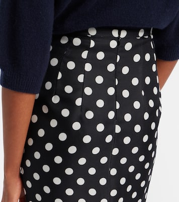 Winton polka-dot high-rise silk maxi skirt | Khaite