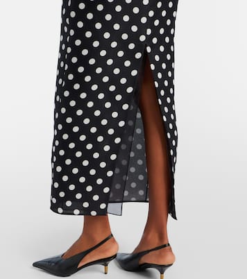 Winton polka-dot high-rise silk maxi skirt | Khaite