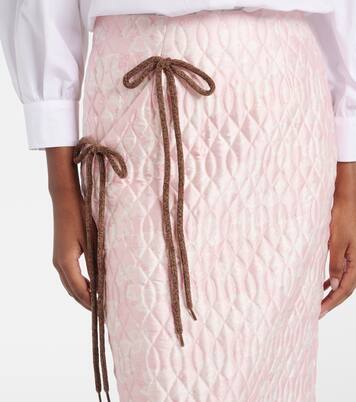 Falda tubo floral acolchada | Simone Rocha