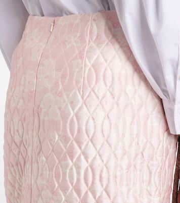 Falda tubo floral acolchada | Simone Rocha