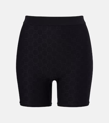 Shorts ciclistas de jersey con GG en jacquard | Gucci