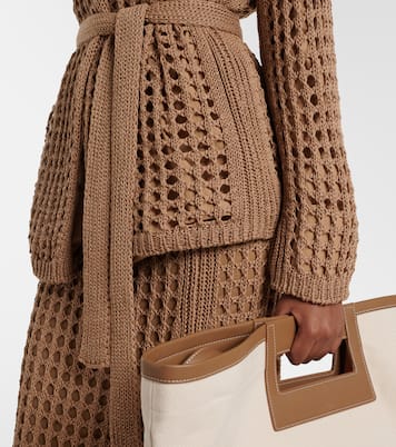 Gelo open-knit cotton wrap cardigan | Max Mara