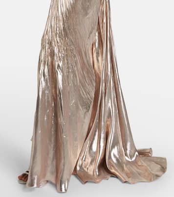 Mirren silk-blend chiffon bustier gown | Maria Lucia Hohan