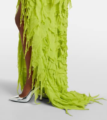 Ruffled georgette maxi dress | Blumarine