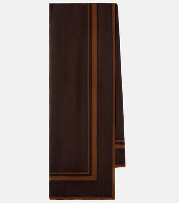 Cassandre printed wool twill scarf | Saint Laurent