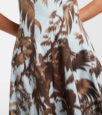 Vestido midi de popelín en mezcla de algodón | Oscar de la Renta