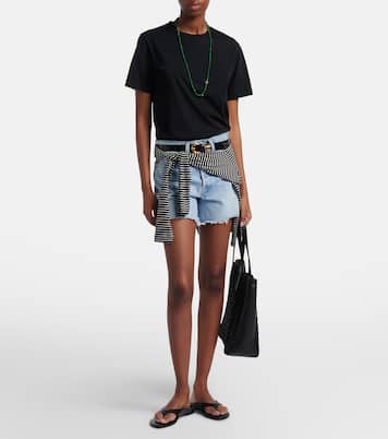 Parker Long distressed denim shorts | Agolde