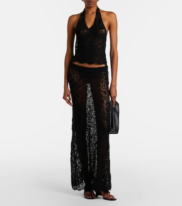 Ventura crochet halterneck cotton top | Nili Lotan