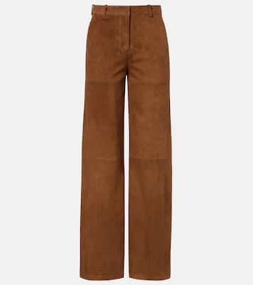 Coda suede wide-leg pants | Nour Hammour