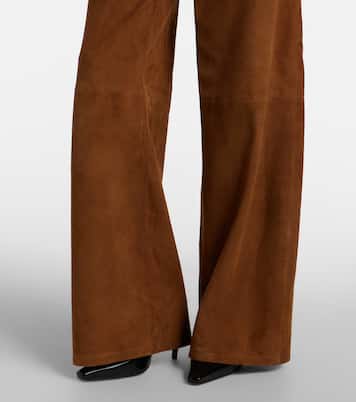 Coda suede wide-leg pants | Nour Hammour