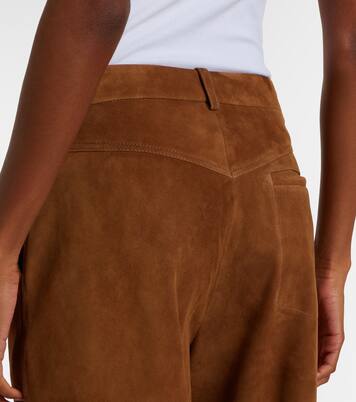 Coda suede wide-leg pants | Nour Hammour