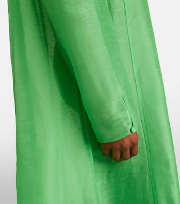 Caftano in lino e seta plissé | Tory Burch