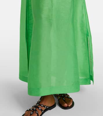 Caftano in lino e seta plissé | Tory Burch