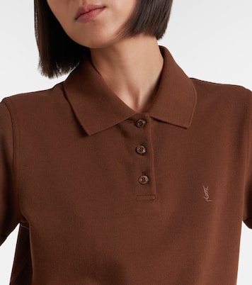Polo Cassandre de piqué de algodón | Saint Laurent