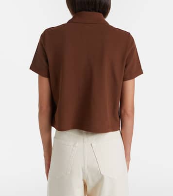 Polo Cassandre de piqué de algodón | Saint Laurent