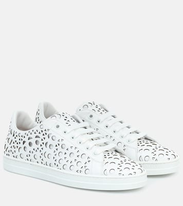 Laser-cut leather sneakers | Alaïa