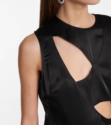 Robe asymétrique en satin | David Koma