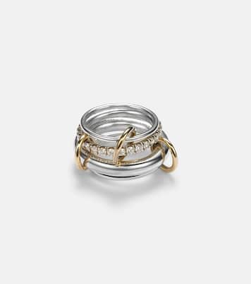 Ring Luna aus Sterlingsilber mit 18kt Gelbgold (750/1000) und Diamanten | Spinelli Kilcollin