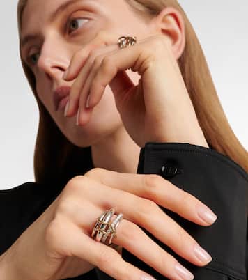 Ring Luna aus Sterlingsilber mit 18kt Gelbgold (750/1000) und Diamanten | Spinelli Kilcollin