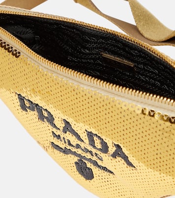 Borsa a spalla con paillettes | Prada