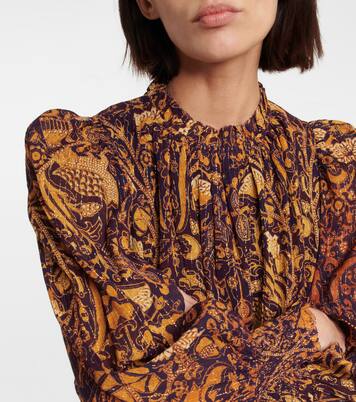 Robe Maja en coton mélangé imprimée | Ulla Johnson