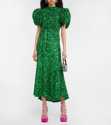 Verzierte Plateausandalen Sydney aus Satin | Mach & Mach