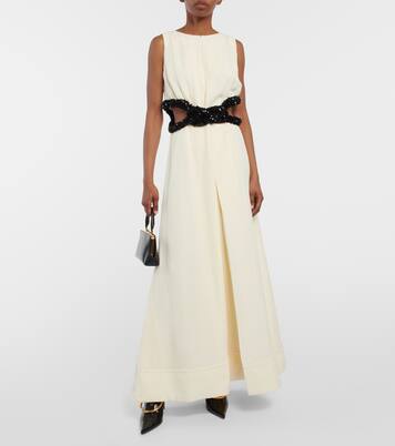 Knotted cutout crêpe gown | Jil Sander