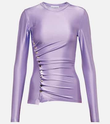 Gathered satin top | Rabanne