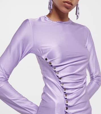 Gathered satin top | Rabanne