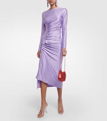 Gathered satin top | Rabanne