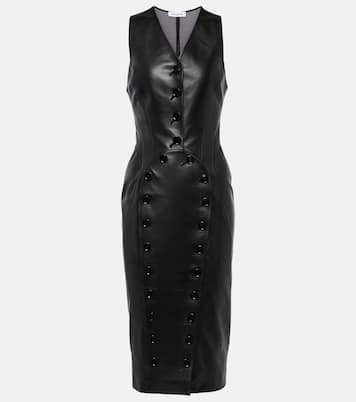 Leather midi dress | Alaïa