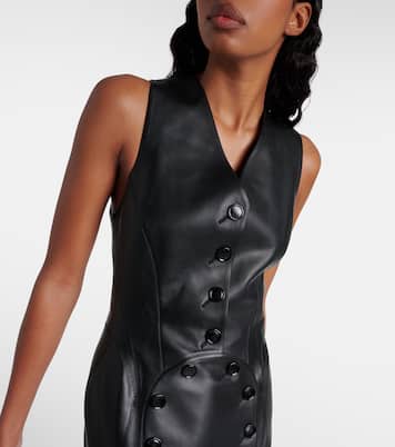 Leather midi dress | Alaïa