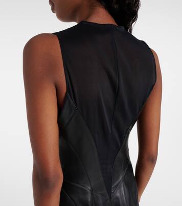 Leather midi dress | Alaïa