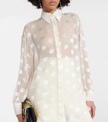 Hemd Burnout aus Seide | Dolce&Gabbana