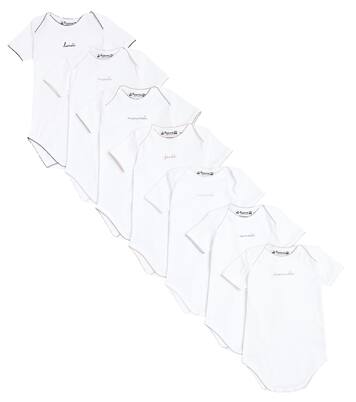 Baby set of 7 printed cotton jersey bodysuits | Bonpoint