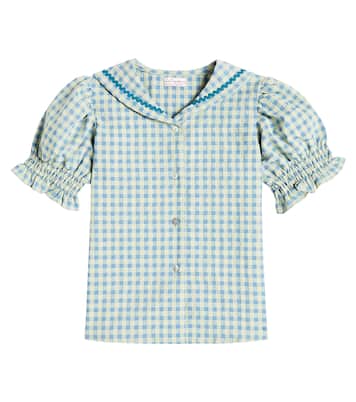 Georgina gingham cotton-blend shirt | La Coqueta